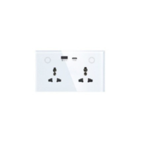Ổ cắm âm tường đa năng chuẩn vuông (146) thông minh, tích hợp sạc nhanh USB & Type-C