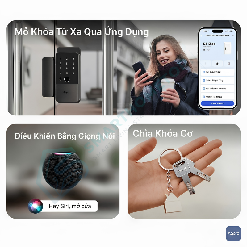 Khoá cửa kính Aqara Smart Glass Door Lock U500