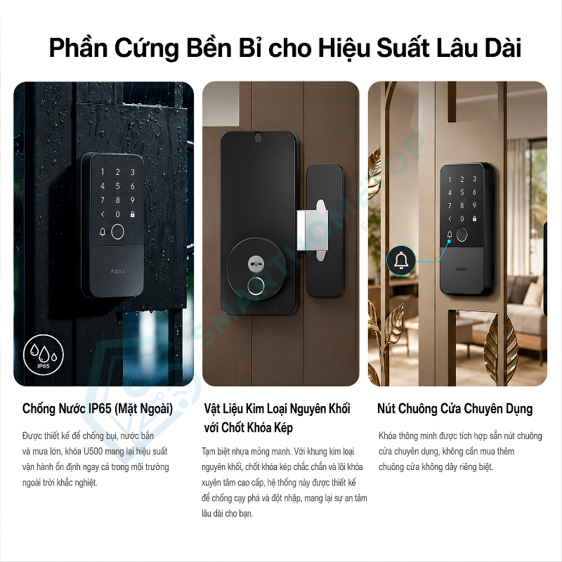 Khoá cửa kính Aqara Smart Glass Door Lock U500