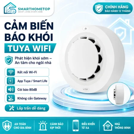 Cảm biến báo khói Tuya WiFi