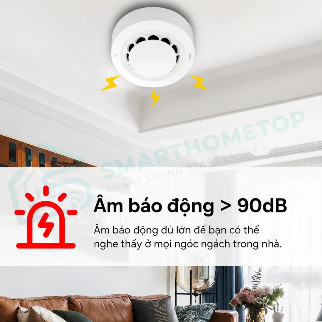 Cảm biến báo khói Tuya Zigbee