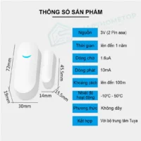 Cảm biến cửa từ có còi hú và đèn chớp Tuya WiFi báo động độc lập