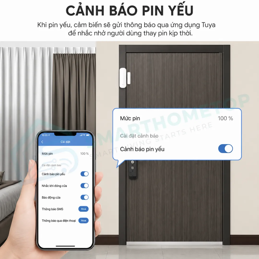 Cảm biến cửa Zigbee Tuya