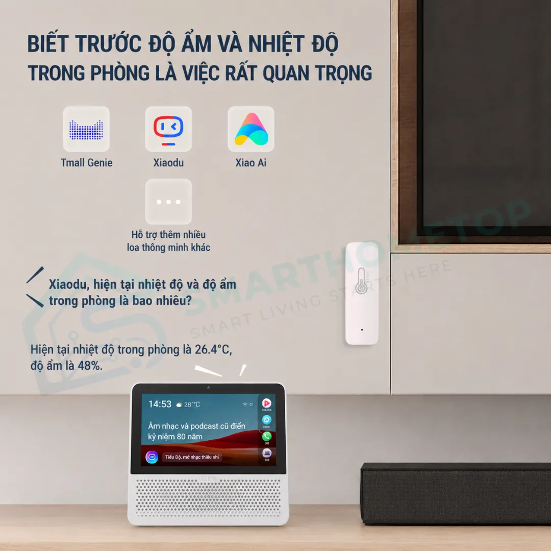Cảm biến nhiệt độ độ ẩm Tuya WiFi