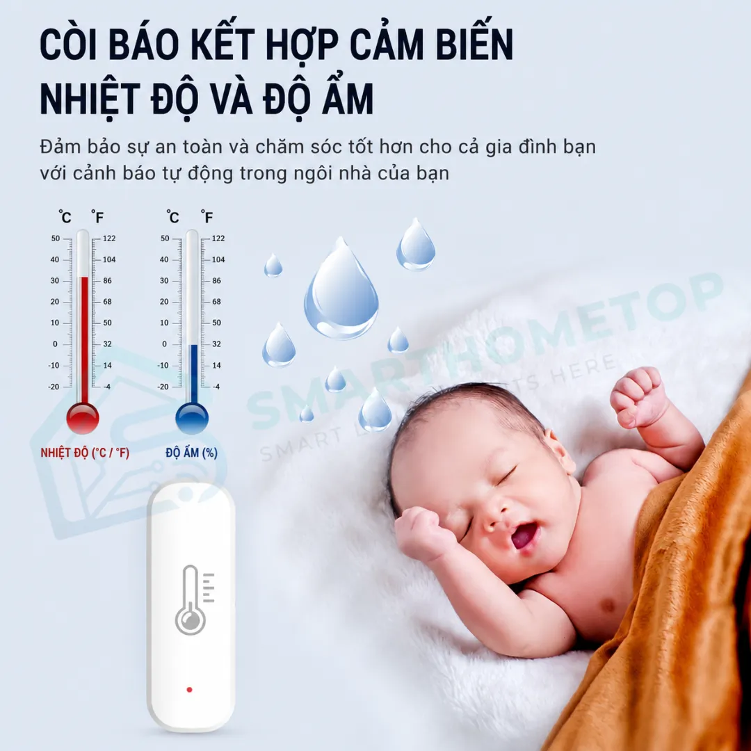 Cảm biến nhiệt độ độ ẩm Tuya WiFi