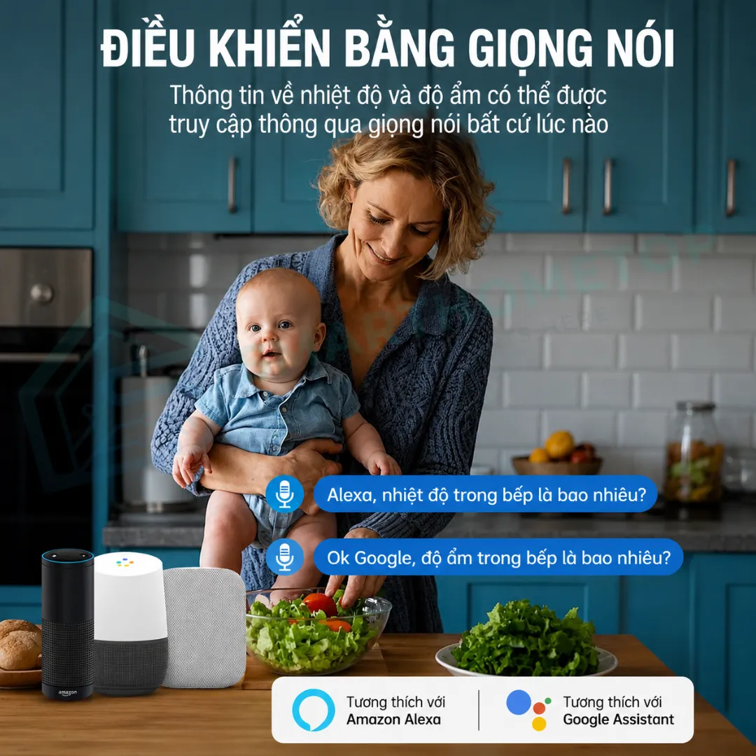 Cảm biến nhiệt độ độ ẩm Tuya Zigbee