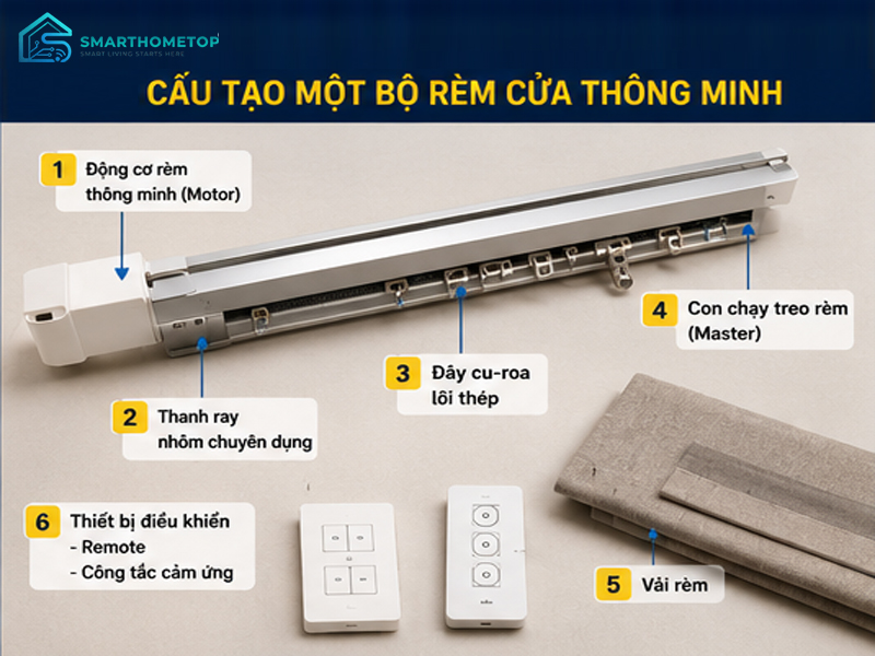 cấu tạo bộ rèm của tự động