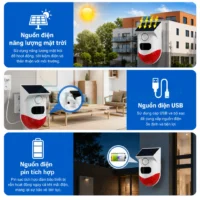 Còi hú năng lượng mặt trời Tuya WiFi