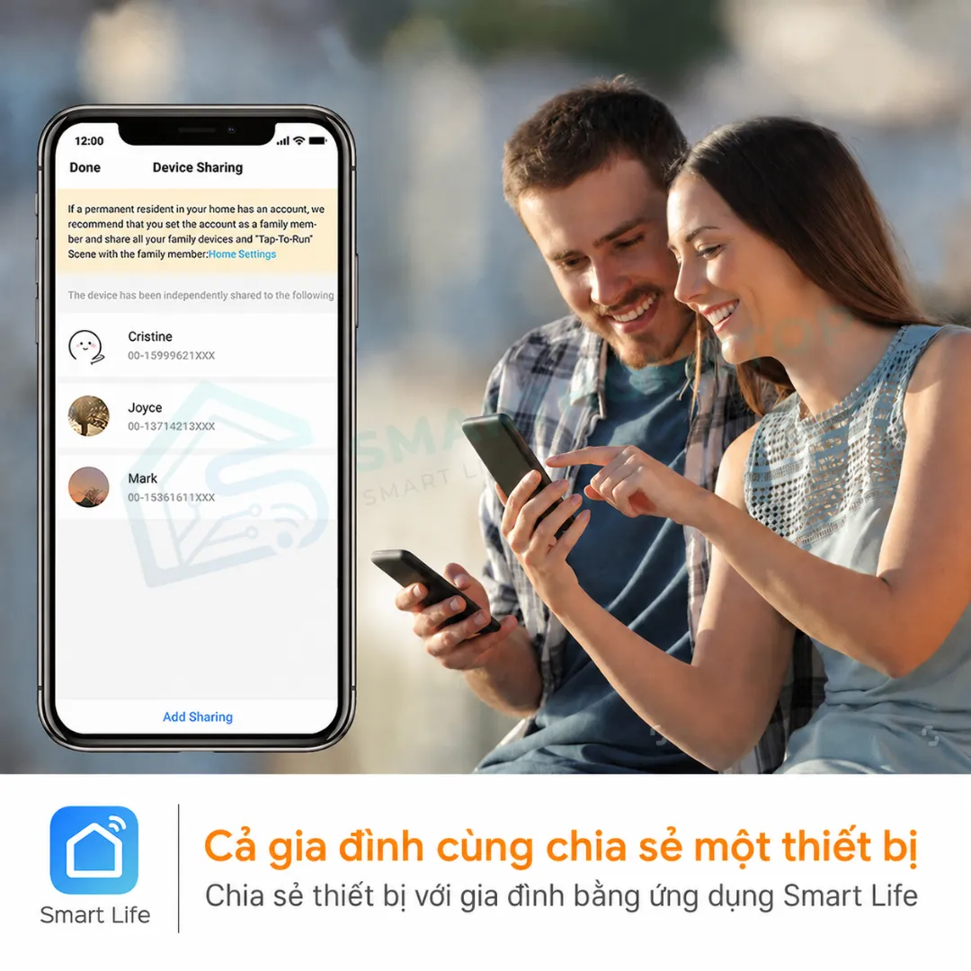 Công tắc bình nóng lạnh thông minh WiFi Tuya 40A điều khiển từ xa bằng điện thoại SmartHomeTop