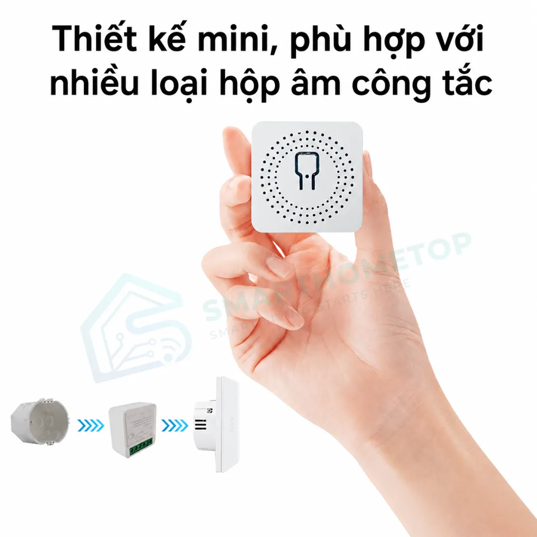 Công tắc thông minh Tuya 16A MINI WiFi Smart Switch điều khiển thiết bị từ xa bằng điện thoại