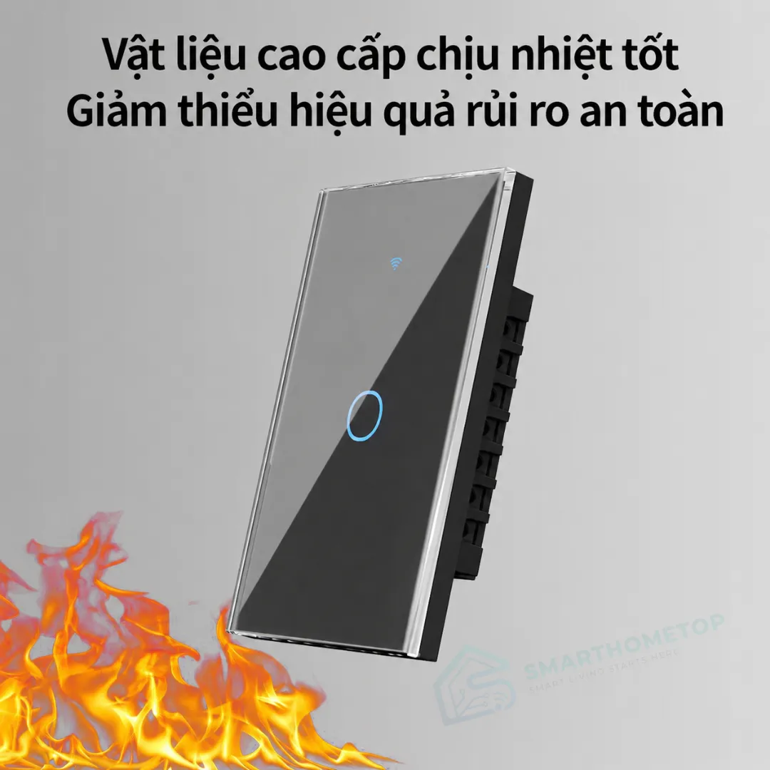 Công tắc thông minh Tuya WiFi hình chữ nhật điều khiển từ xa bằng điện thoại SmartHomeTop
