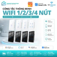 Công tắc thông minh Tuya WiFi hình chữ nhật điều khiển từ xa bằng điện thoại SmartHomeTop