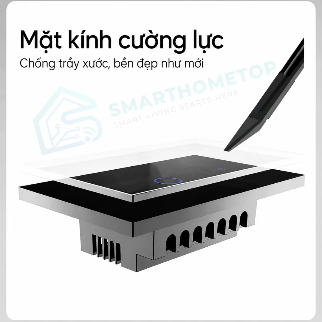 Công tắc thông minh Tuya WiFi hình chữ nhật điều khiển từ xa bằng điện thoại SmartHomeTop