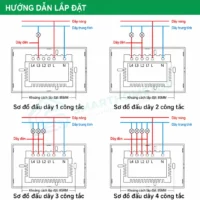 Công tắc thông minh Tuya WiFi hình chữ nhật điều khiển từ xa bằng điện thoại SmartHomeTop