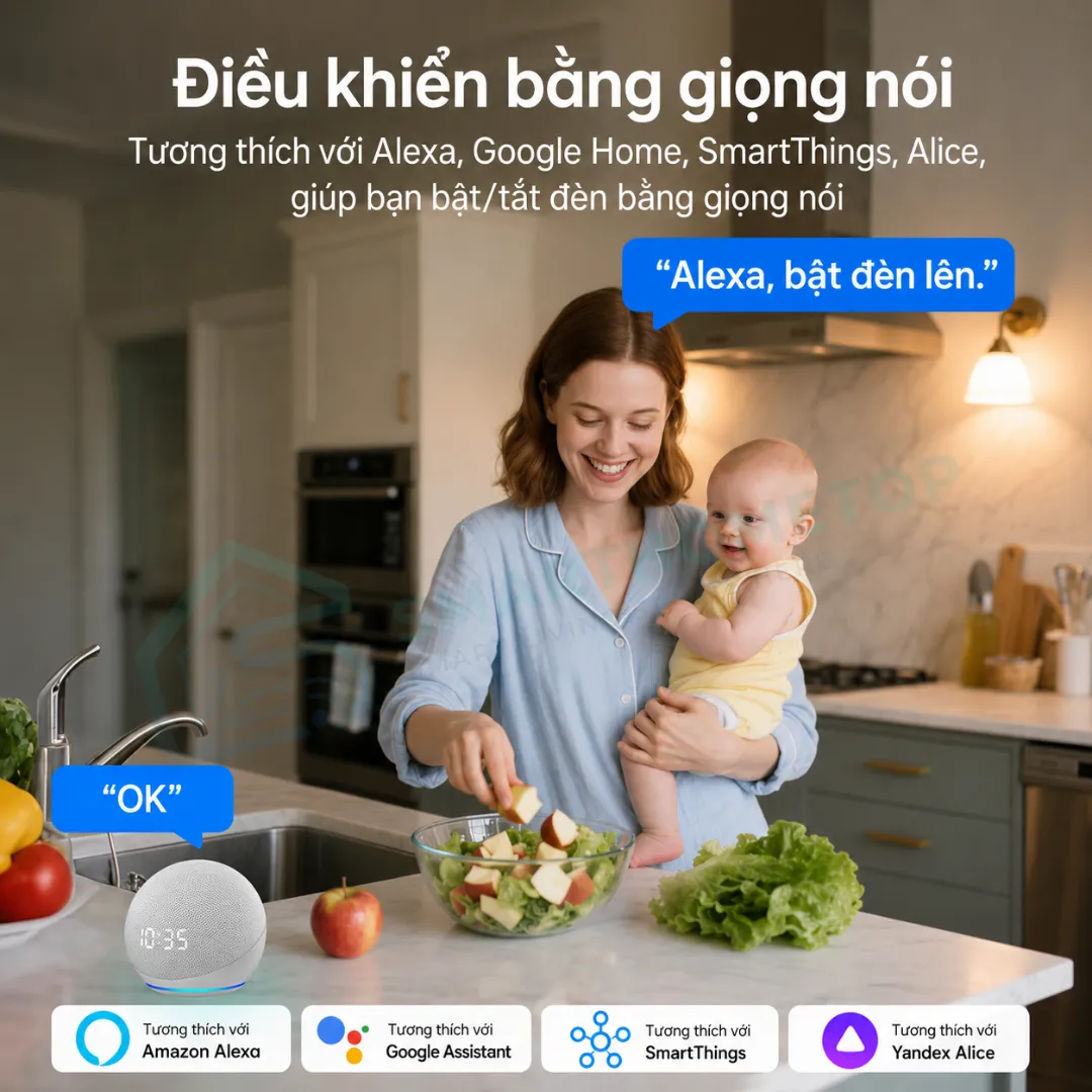 Công tắc thông minh Zigbee hình chữ nhật