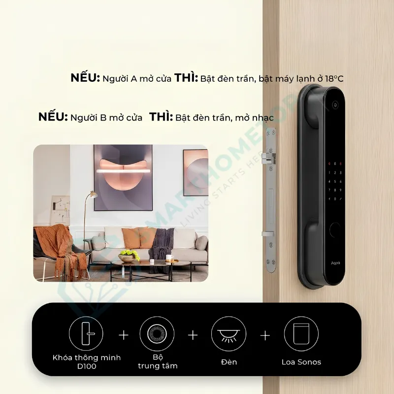 Khóa Thông Minh Aqara D100 Smart Lock Zigbee & Bluetooth