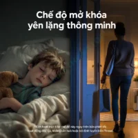 Khóa thông minh Aqara U200 Lite Thread Matter màu đen trắng