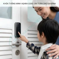 Khóa thông minh Aqara U200 Lite Thread Matter màu đen trắng