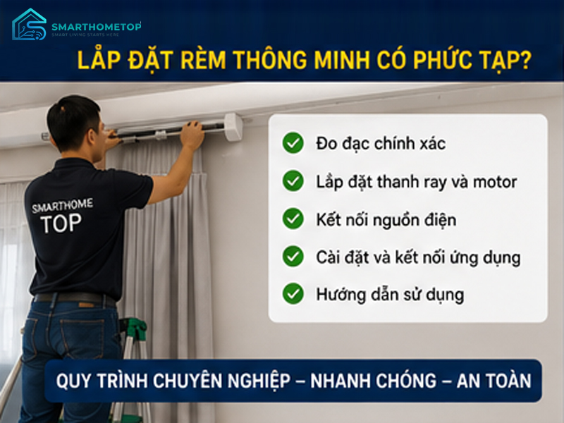 Lắp rèm của thông minh dễ không?