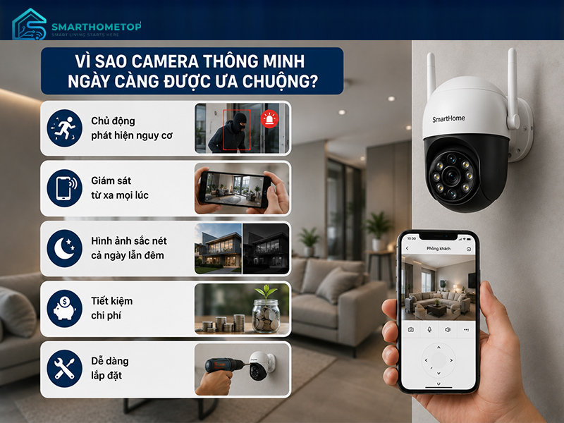 Vì sao camera thông minh ngày càng được ưa chuộng