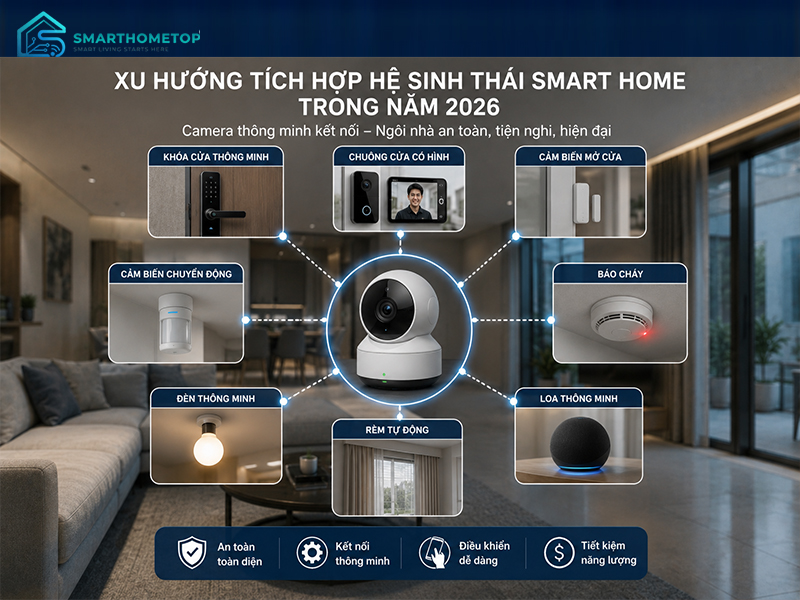 Xu hướng tích hợp camera thông minh vào hệ sinh thái Smart Home trong năm 2026