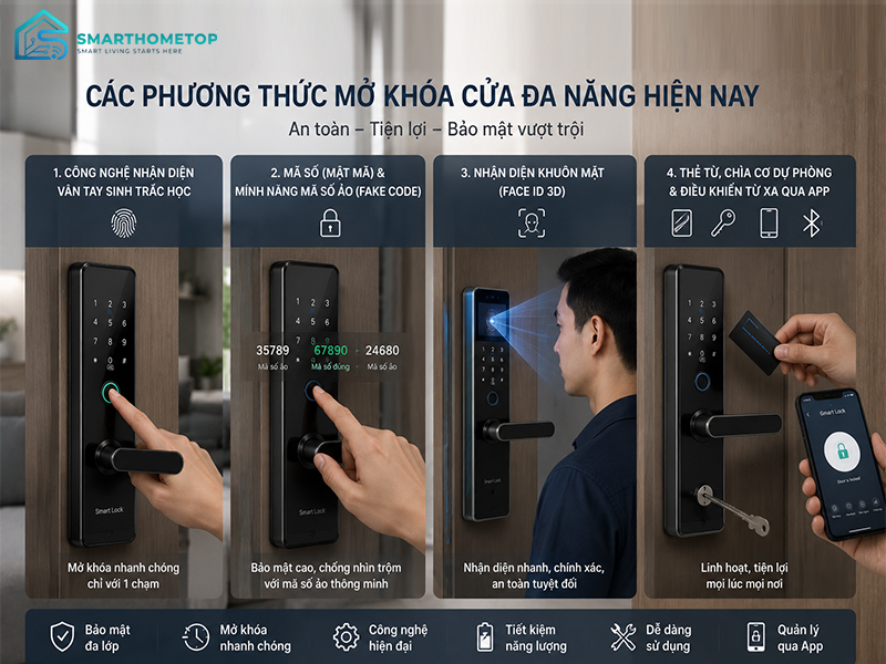 Các Phương Thức Mở Khóa Cửa Đa Năng Hiện Nay