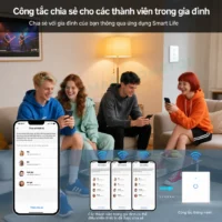 Công tắc thông minh Tuya WiFi hình vuông