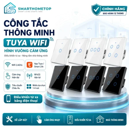 Công tắc thông minh Tuya WiFi hình vuông