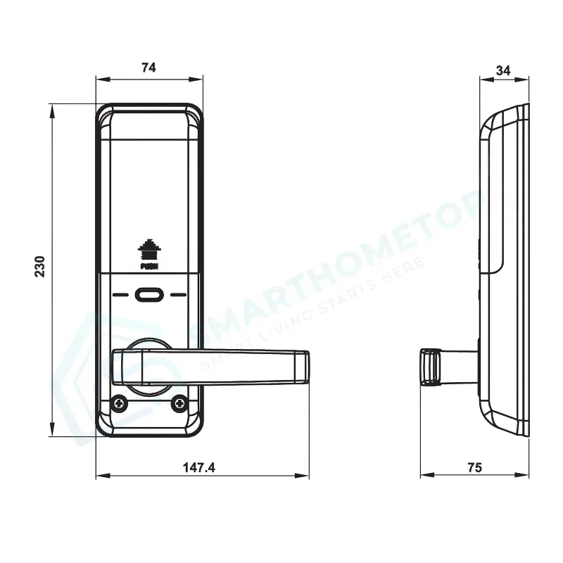 Khóa điện tử Hafele EL7700-TCS