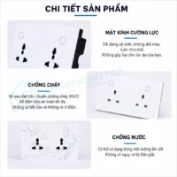Ổ cắm điện thông minh WiFi hình chữ nhật