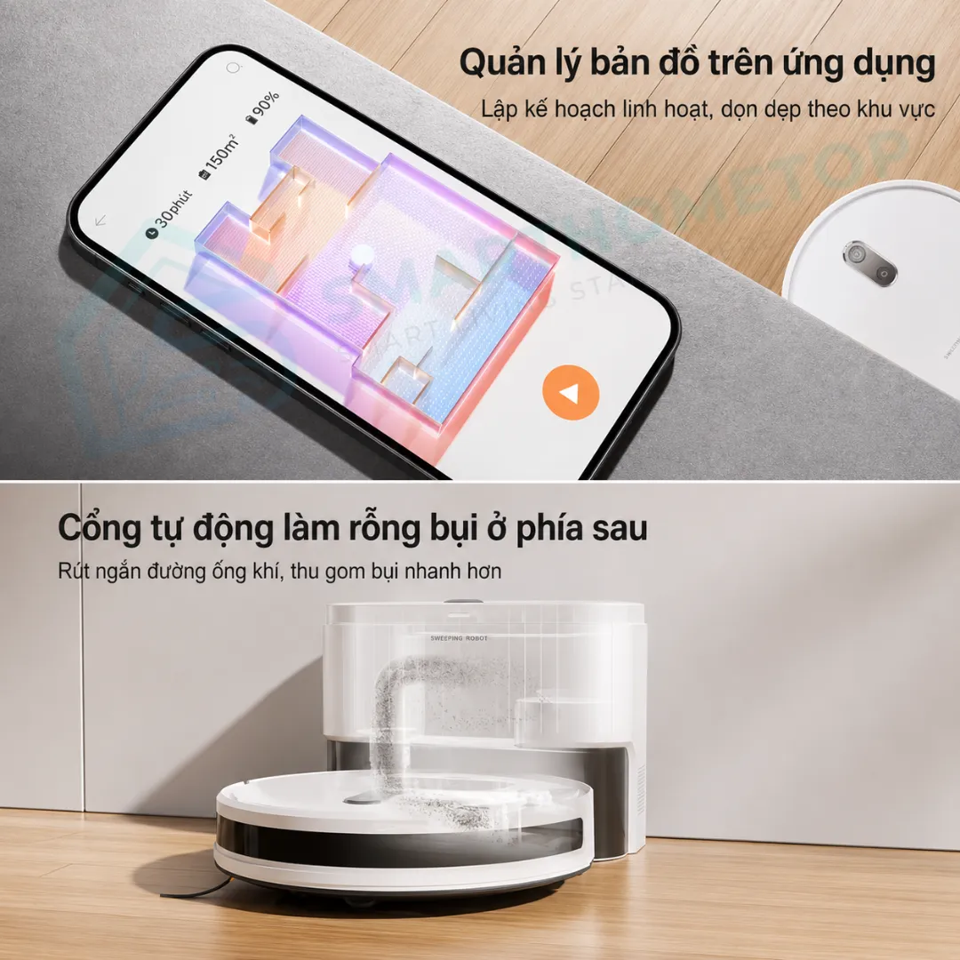 Robot hút bụi lau nhà thông minh Teendow E13S Max