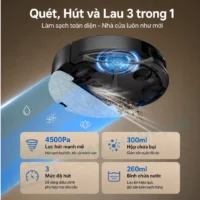Robot hút bụi lau nhà thông minh Teendow D10S Max 2 trong 1