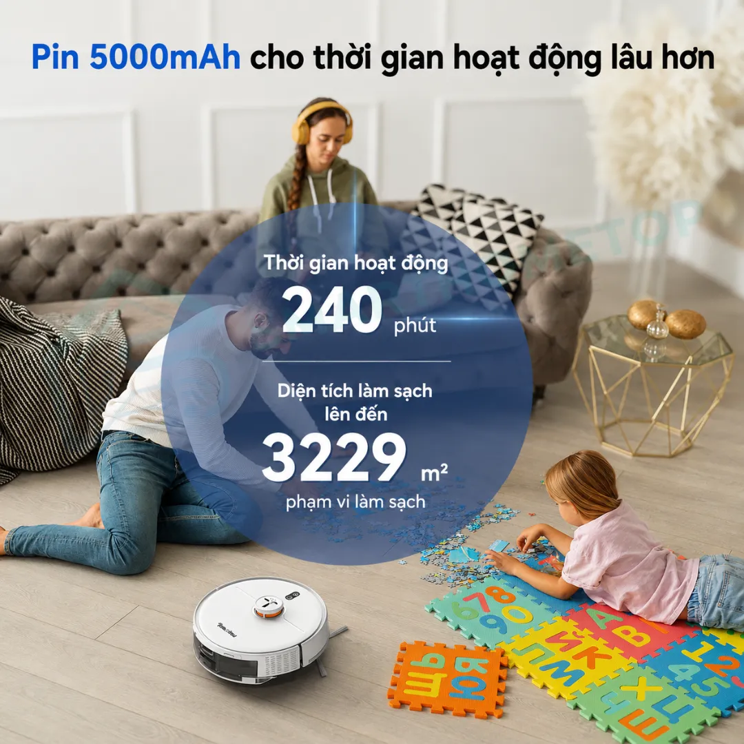 Robot hút bụi lau nhà thông minh Teendow D20S Max