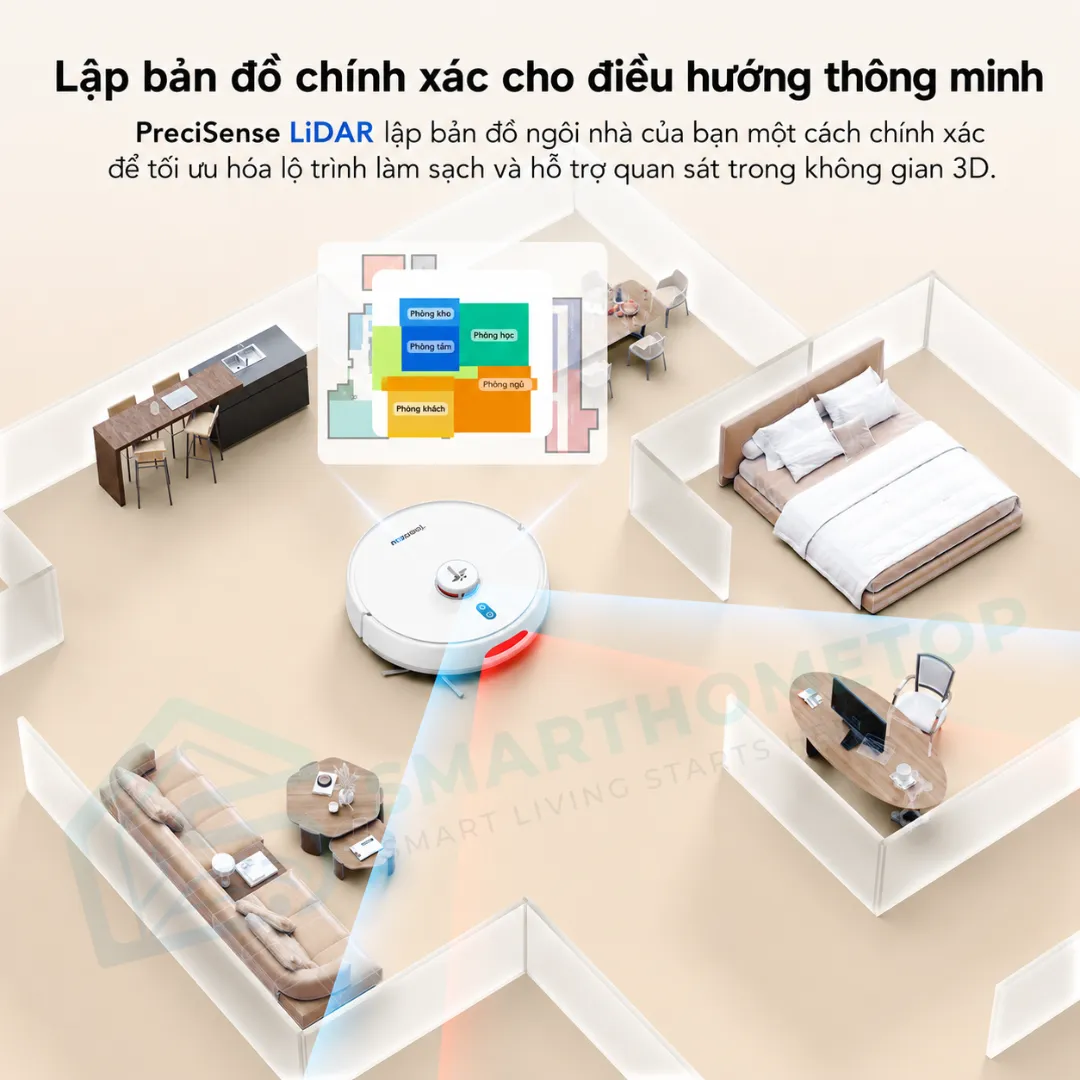 Robot hút bụi lau nhà thông minh Teendow D20S Max