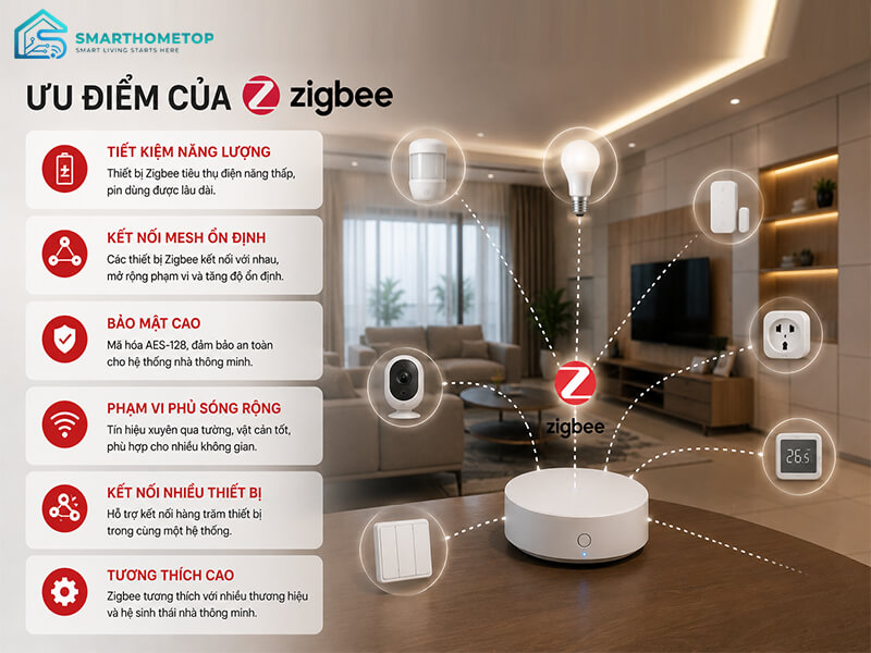 Ưu điểm của Zigbee