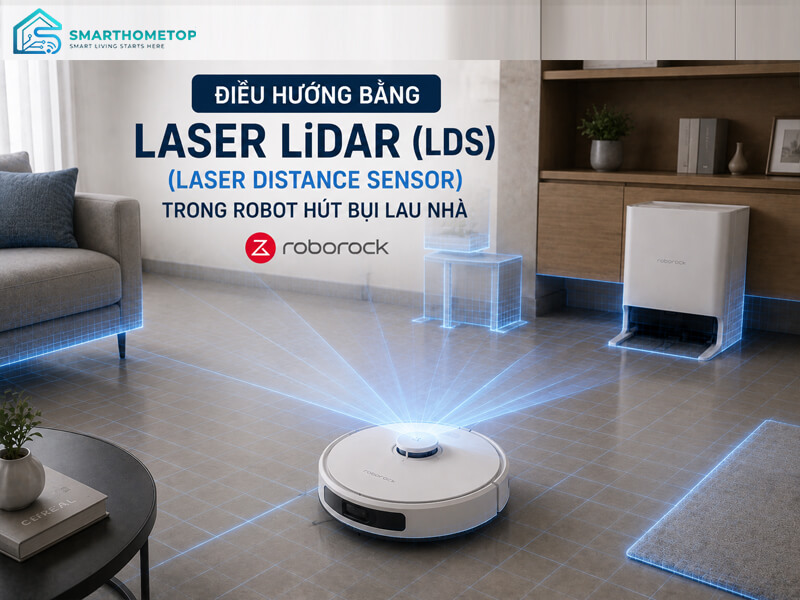 Điều hướng bằng Laser LiDAR (LDS - Laser Distance Sensor) Điều hướng bằng Laser LiDAR (LDS - Laser Distance Sensor)