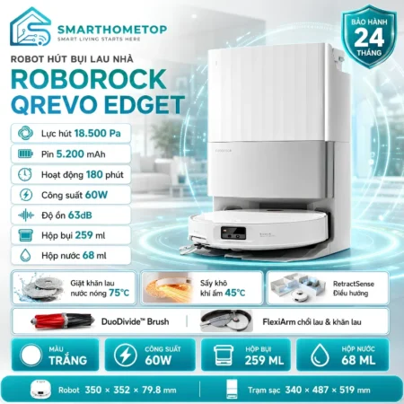 Robot Hút Bụi Lau Nhà Roborock Qrevo EdgeT