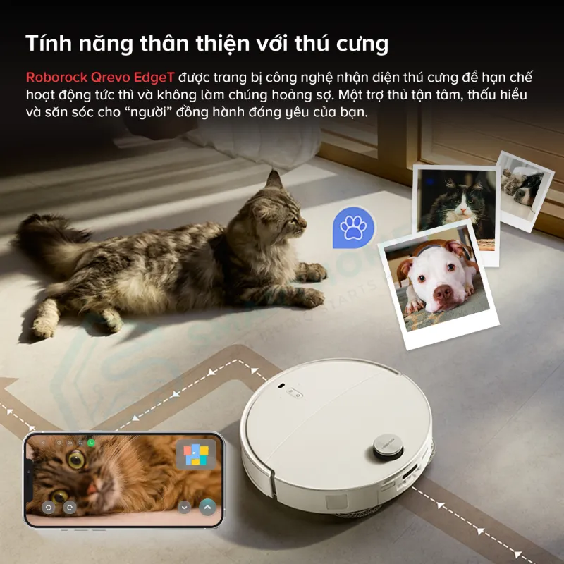 Robot Hút Bụi Lau Nhà Roborock Qrevo EdgeT