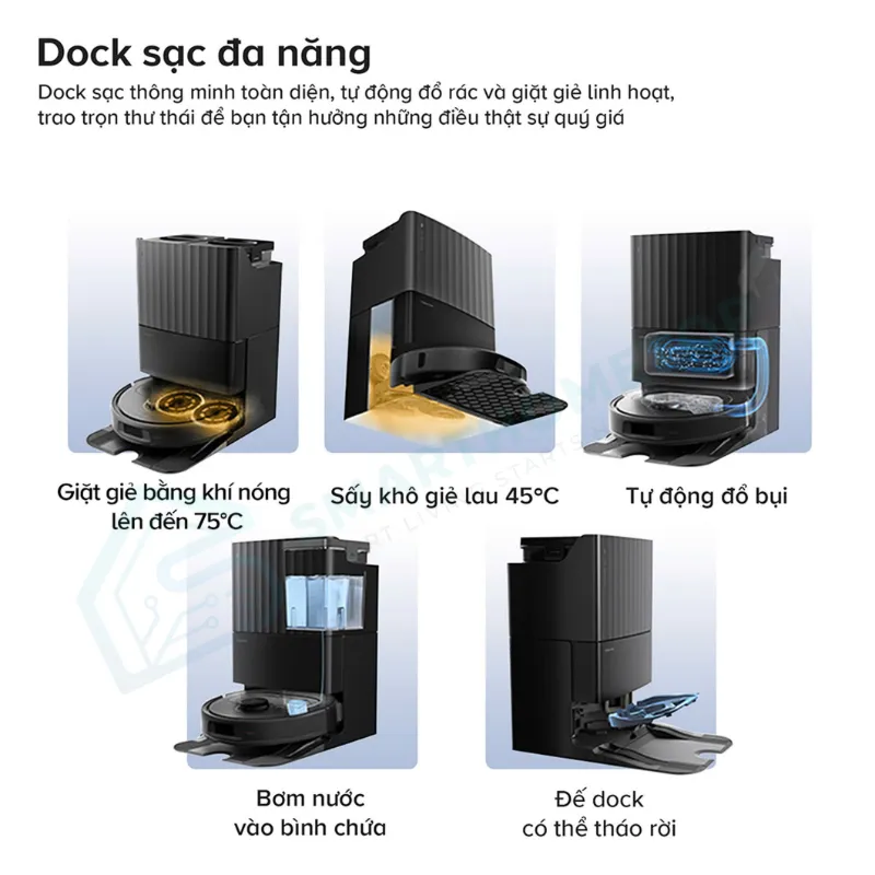 Robot Hút Bụi Lau Nhà Roborock Qrevo S Pro