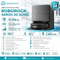 Robot Hút Bụi Lau Nhà Roborock Saros 20 Sonic