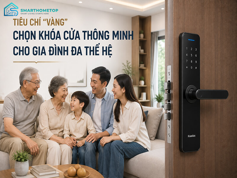 Tiêu chí "vàng" chọn khóa cửa thông minh cho người già và trẻ em