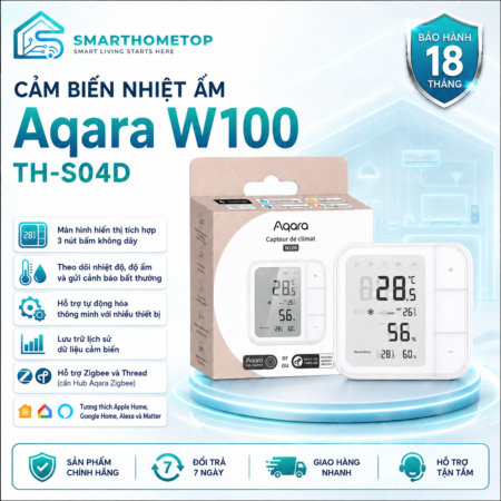 Cảm Biến Nhiệt Độ Độ Ẩm Aqara W100