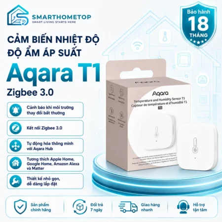 Cảm Biến Nhiệt Độ - Độ Ẩm - Áp Suất Aqara T1