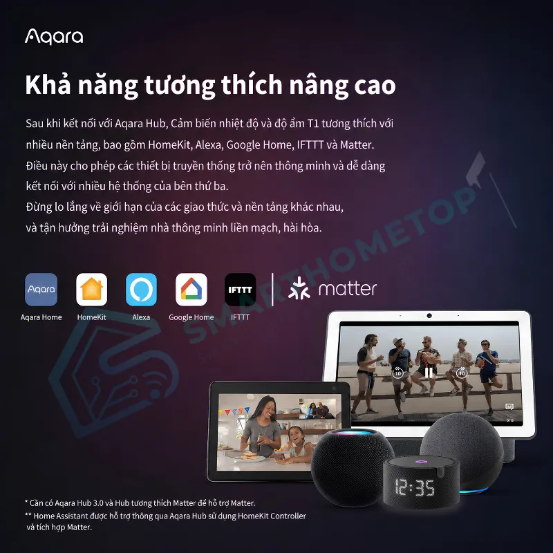 Cảm Biến Nhiệt Độ - Độ Ẩm - Áp Suất Aqara T1