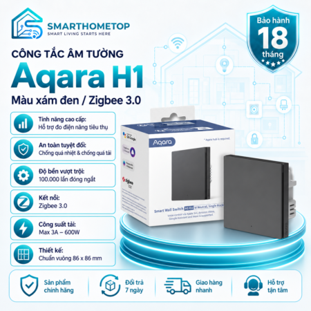 Công Tắc Âm Tường Aqara H1 EU Màu Xám Đen