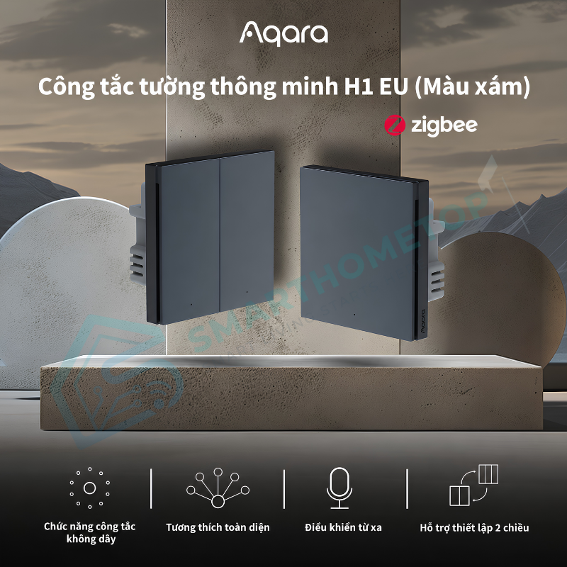 Công Tắc Âm Tường Aqara H1 EU Màu Xám Đen