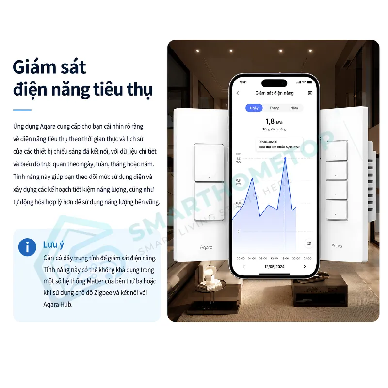 Công Tắc Thông Minh Tích Hợp Cảm Biến Hiện Diện Aqara H2 US Presence