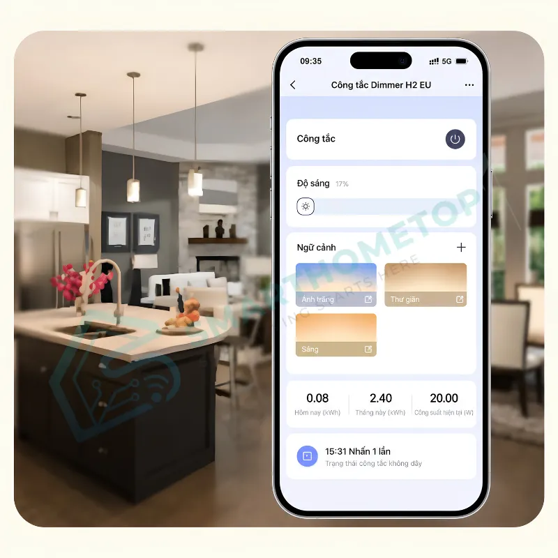 Công Tắc Dimmer Aqara H2 EU Điều Chỉnh Độ Sáng