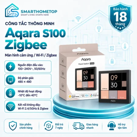 Công Tắc Thông Minh Tích Hợp Màn Hình Aqara S100