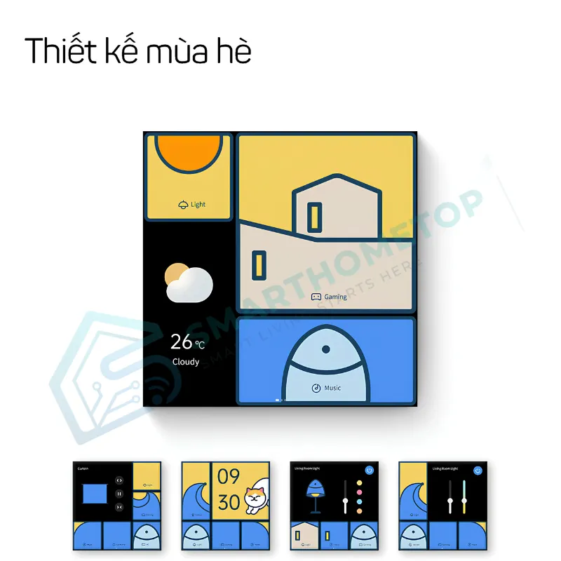 Công Tắc Tích Hợp Màn Hình Cảm Ứng Aqara S1E Wi-Fi